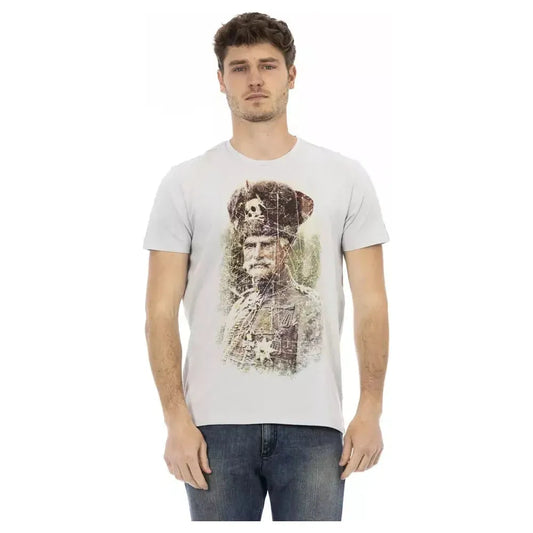 Trussardi Action Gray Cotton Men T-Shirt