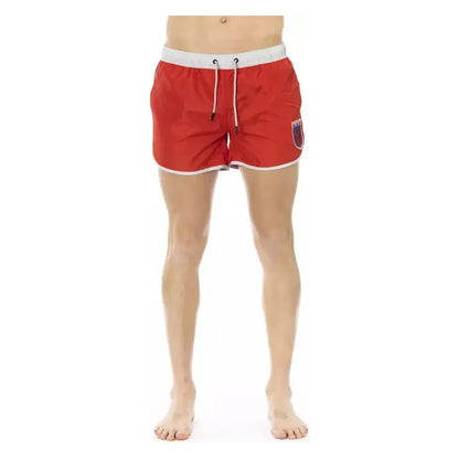 Bikkembergs Red Polyester Men Swim Short