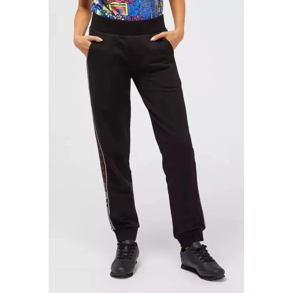 Custo Barcelona Black Cotton Women Sweatpant CU-22198-XS