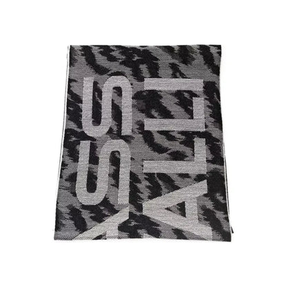 Cavalli Class Gray Wool Men Scarf Scarves