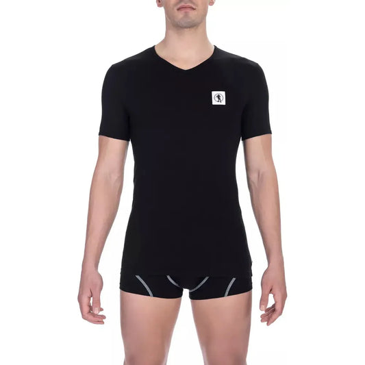 Bikkembergs Black Cotton Men T-Shirt BI-21815-S