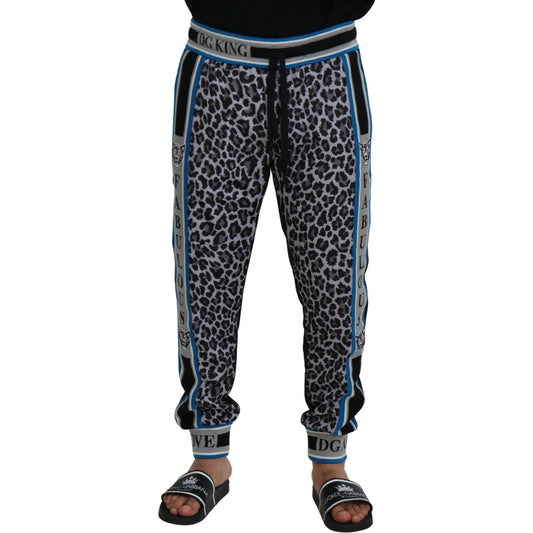 Dolce & Gabbana Multicolor DG King Leopard Print Jogger Pants PAN73225 - 52