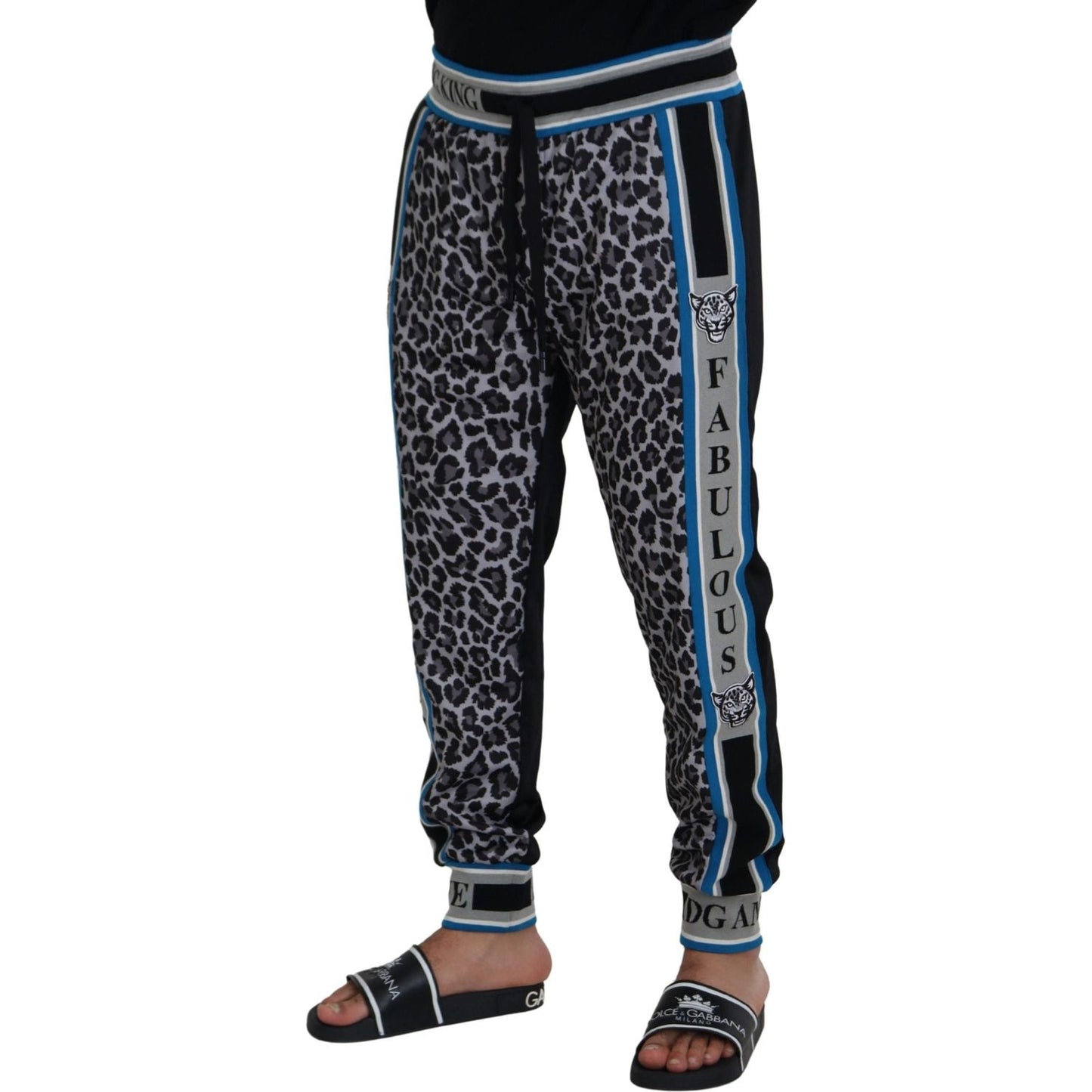 Dolce & Gabbana Multicolor DG King Leopard Print Jogger Pants