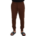 Dolce & Gabbana Brown Cashmere Men Drawstring Jogger Pants PAN73231 - 56