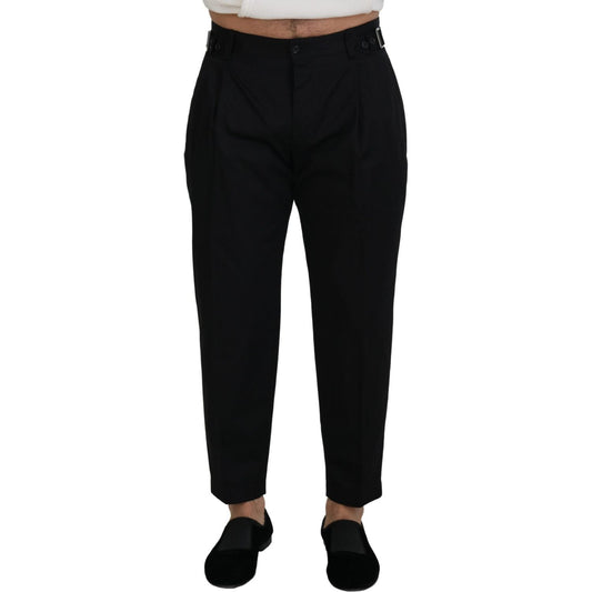 Dolce & Gabbana Black Cotton Chino Formal Pants PAN73347 - 46