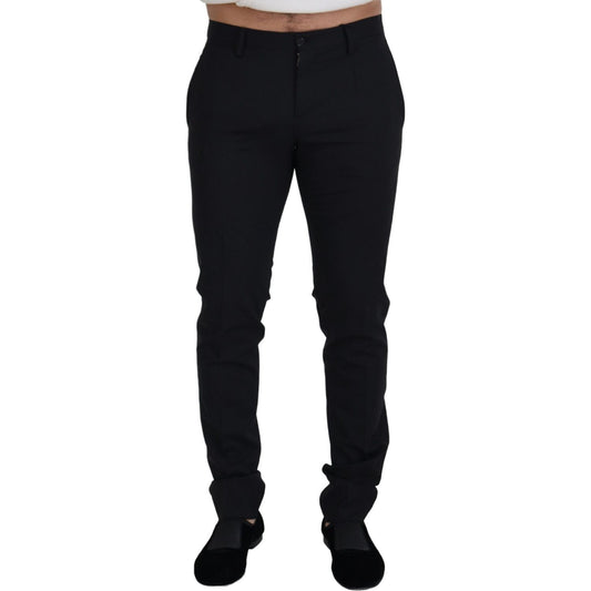 Dolce & Gabbana Black Wool Chino Formal Pants PAN73349 - 46