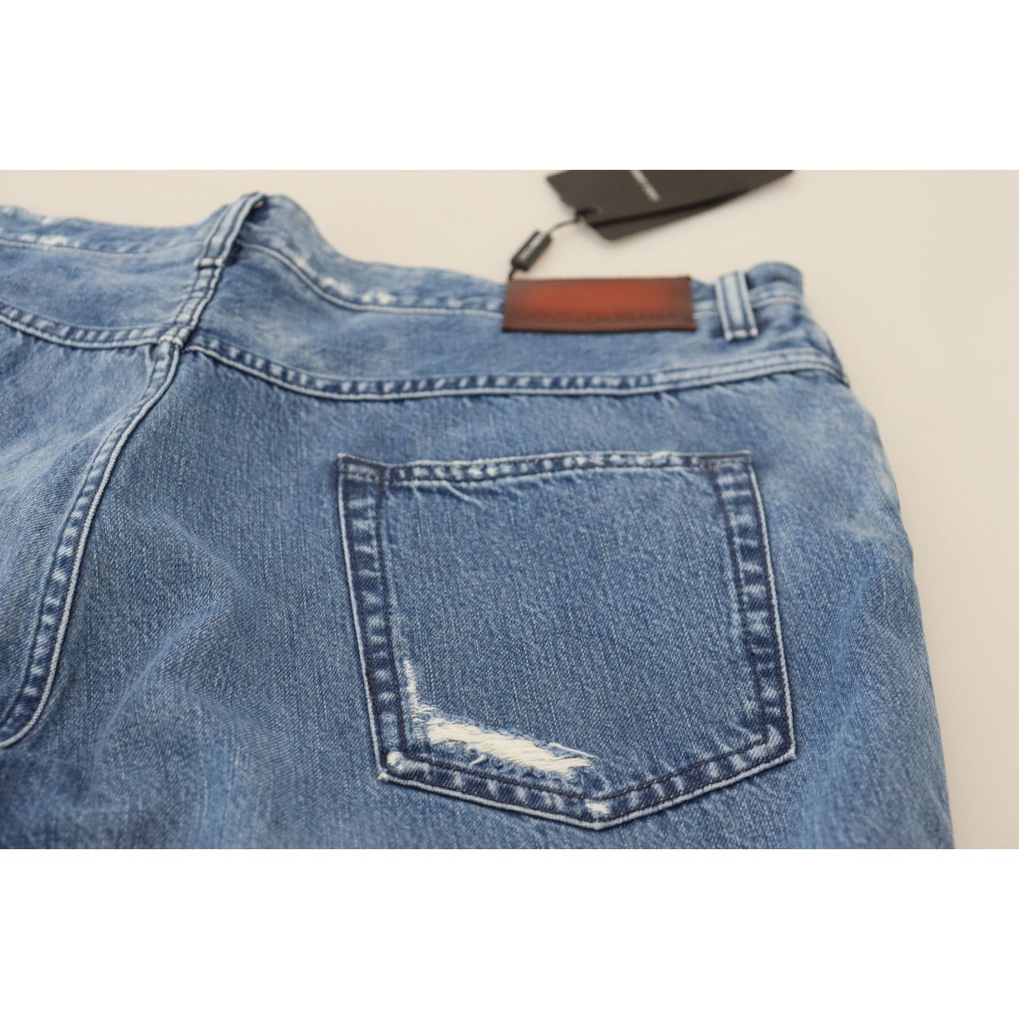 Dolce & Gabbana Blue Washed Cotton Casual Denim Jeans PAN73376 - 54