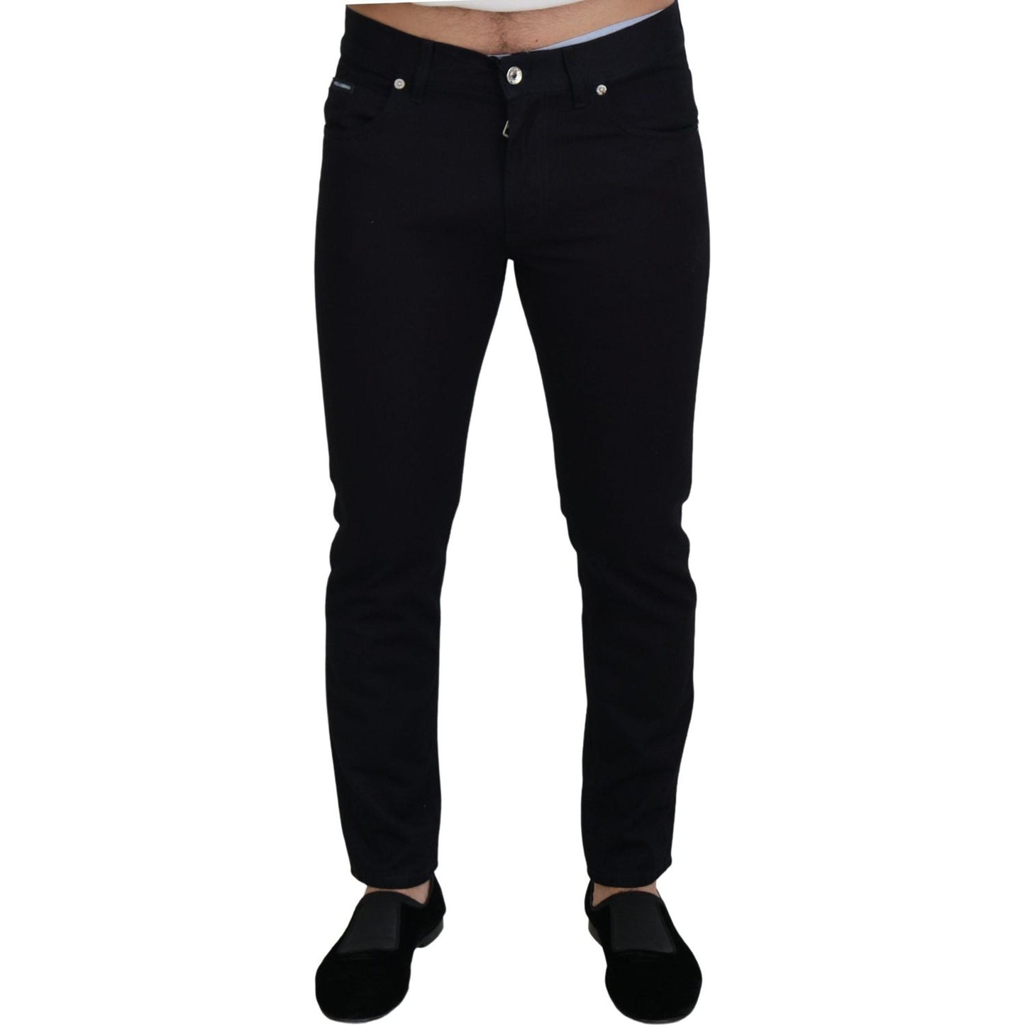 Dolce & Gabbana Black Cotton Skinny Casual Denim Jeans