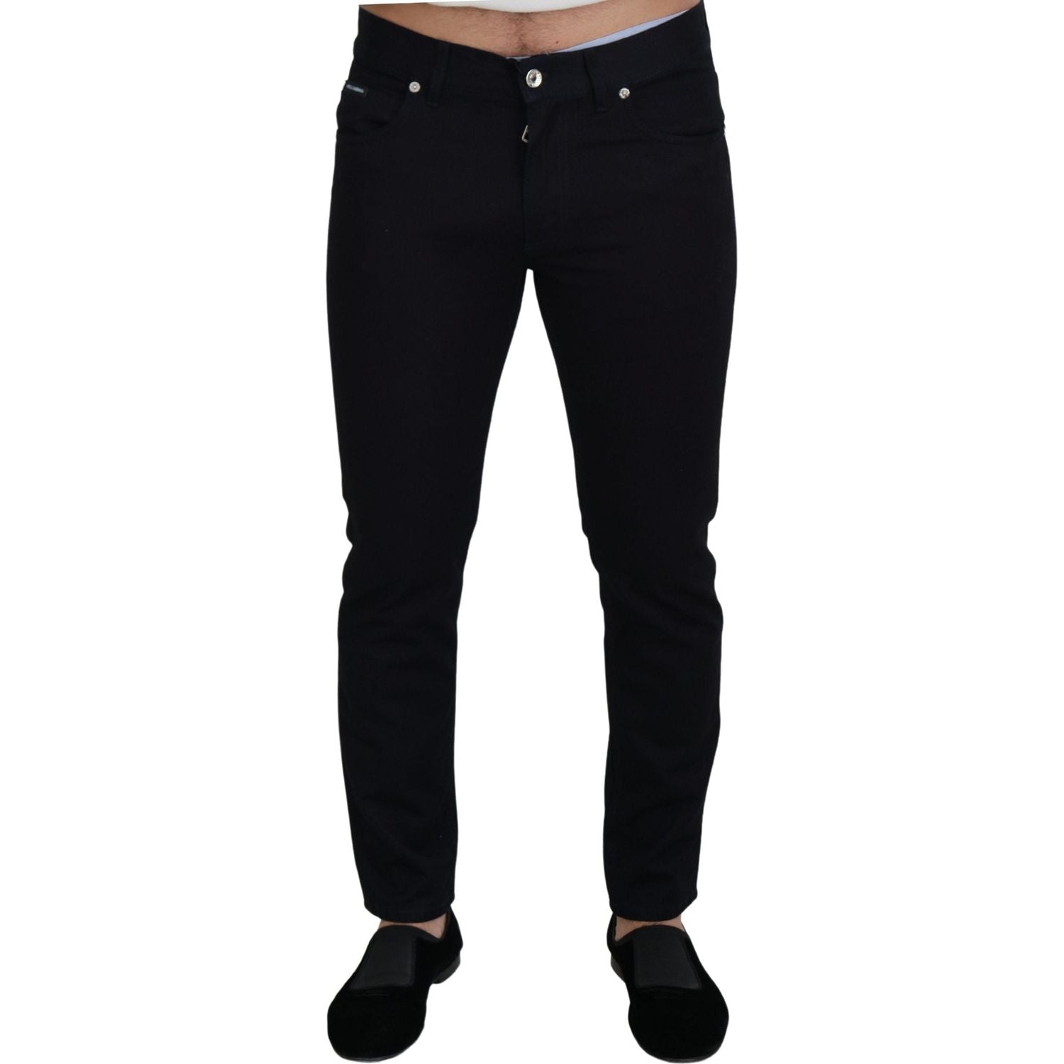Dolce & Gabbana Black Cotton Skinny Casual Denim Jeans