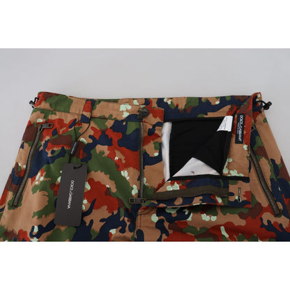 Dolce & Gabbana Multicolor Cotton Camouflaged Cargo Shorts