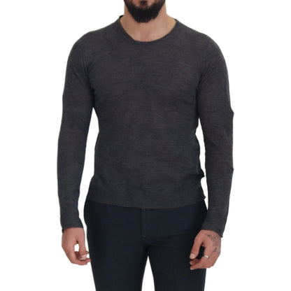 Costume National Gray Crewneck Pullover Sweater