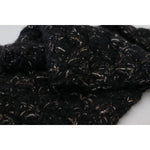 Dolce & Gabbana Black Wool Knitted Wrap Foulard Fringe Scarf MS6829