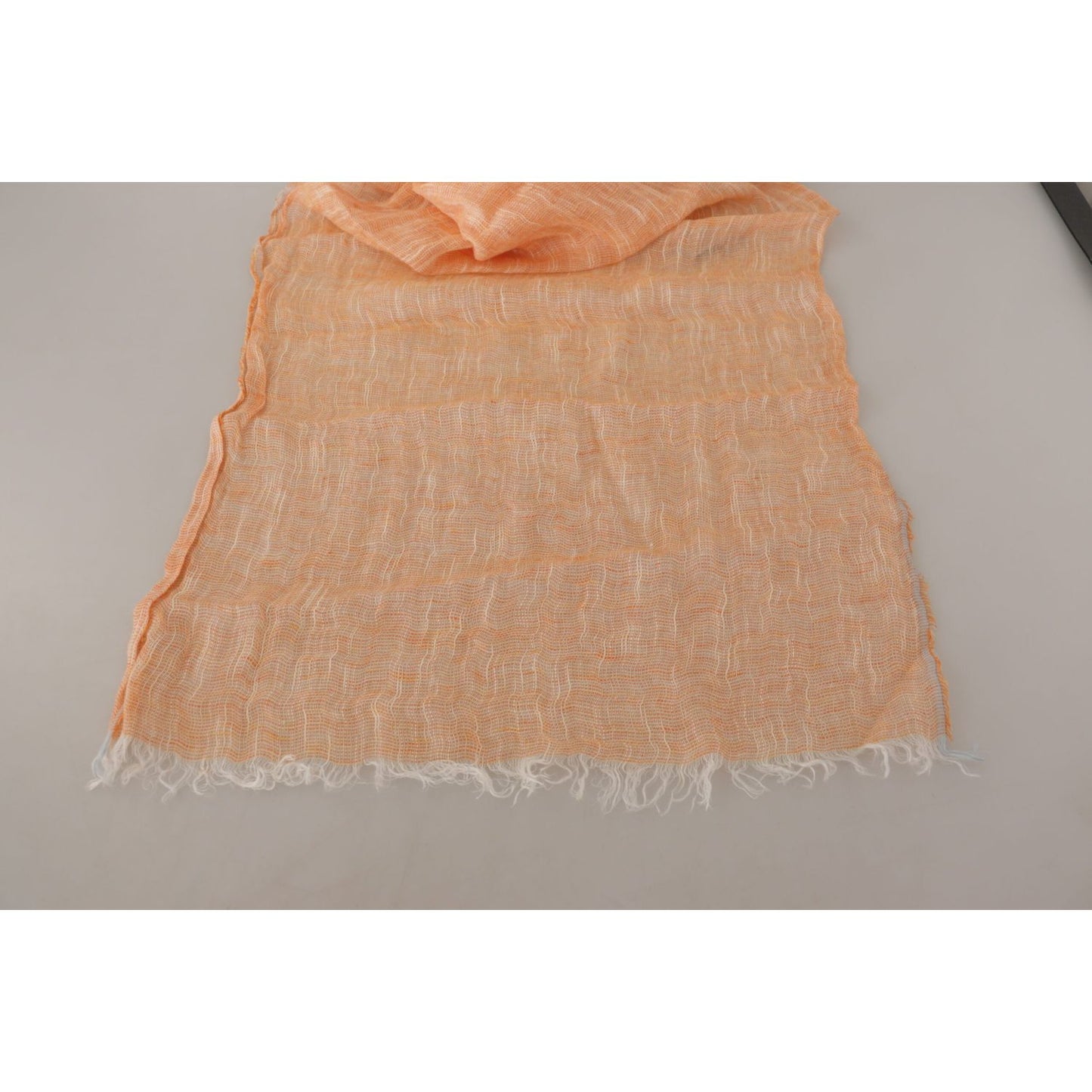 Malo Peach Linen Knitted Shawl Wrap Fringes Scarf MS6452