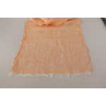 Malo Peach Linen Knitted Shawl Wrap Fringes Scarf MS6452