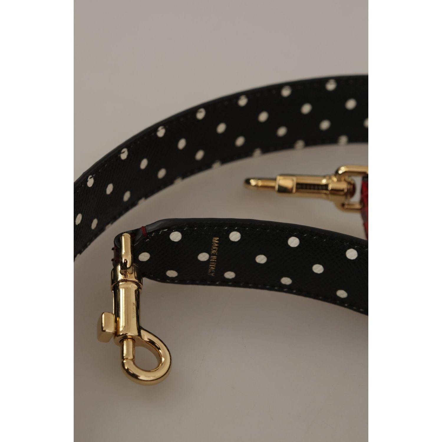 حزام حقيبة كتف من جلد الثعبان باللون الأحمر من دولتشي آند غابانا