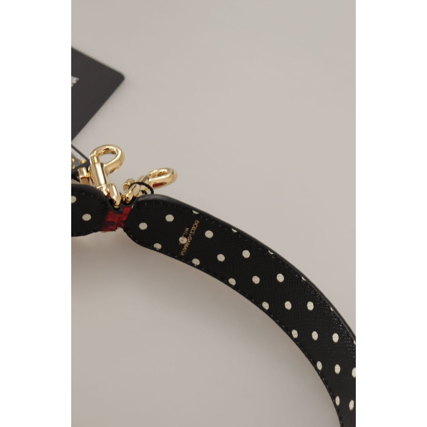 حزام كتف أنيق من جلد الثعبان باللون الأحمر من دولتشي آند غابانا