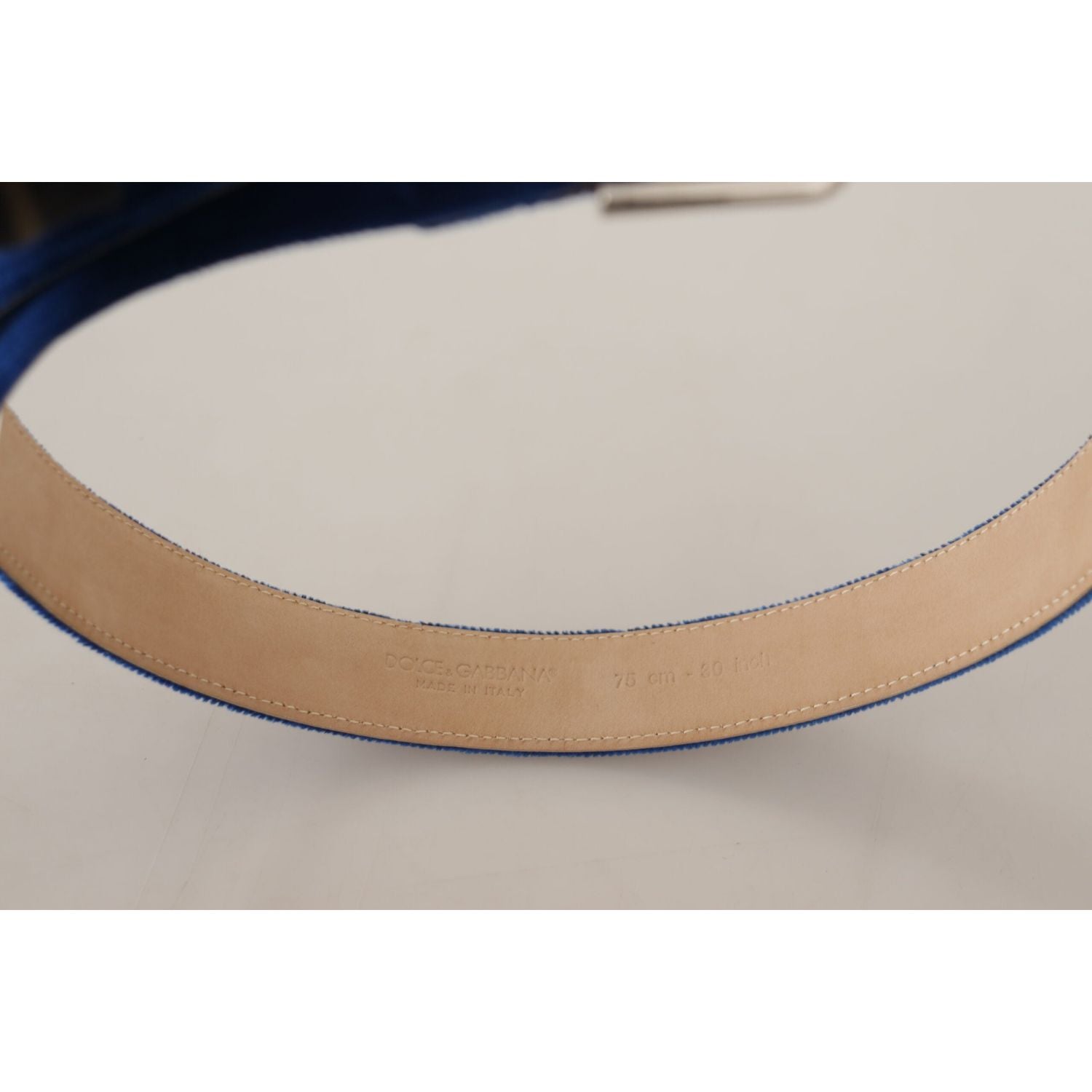 حزام مخملي أنيق بشعار معدني من دولتشي آند غابانا