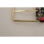 Dolce & Gabbana Red Embroidered Leather Gold Logo Metal Buckle Belt WMB256 - 70