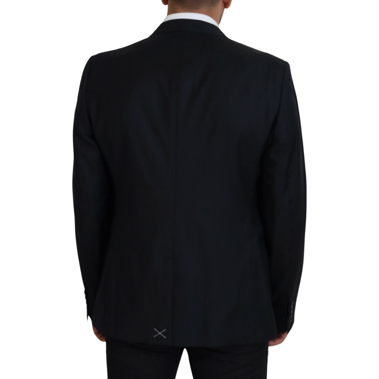 优雅深蓝色单排扣西装外套