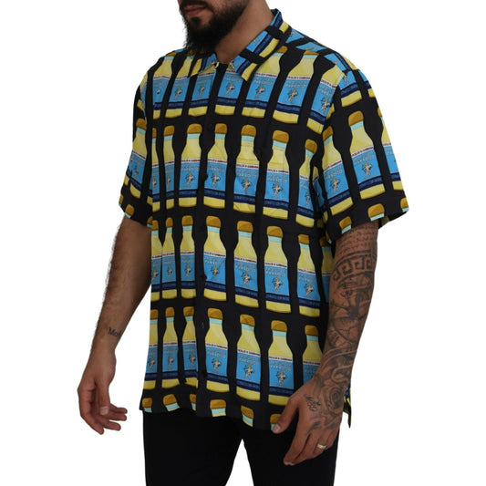 Dolce & Gabbana Elegant Multi Print Casual Shirt Dolce & Gabbana Black