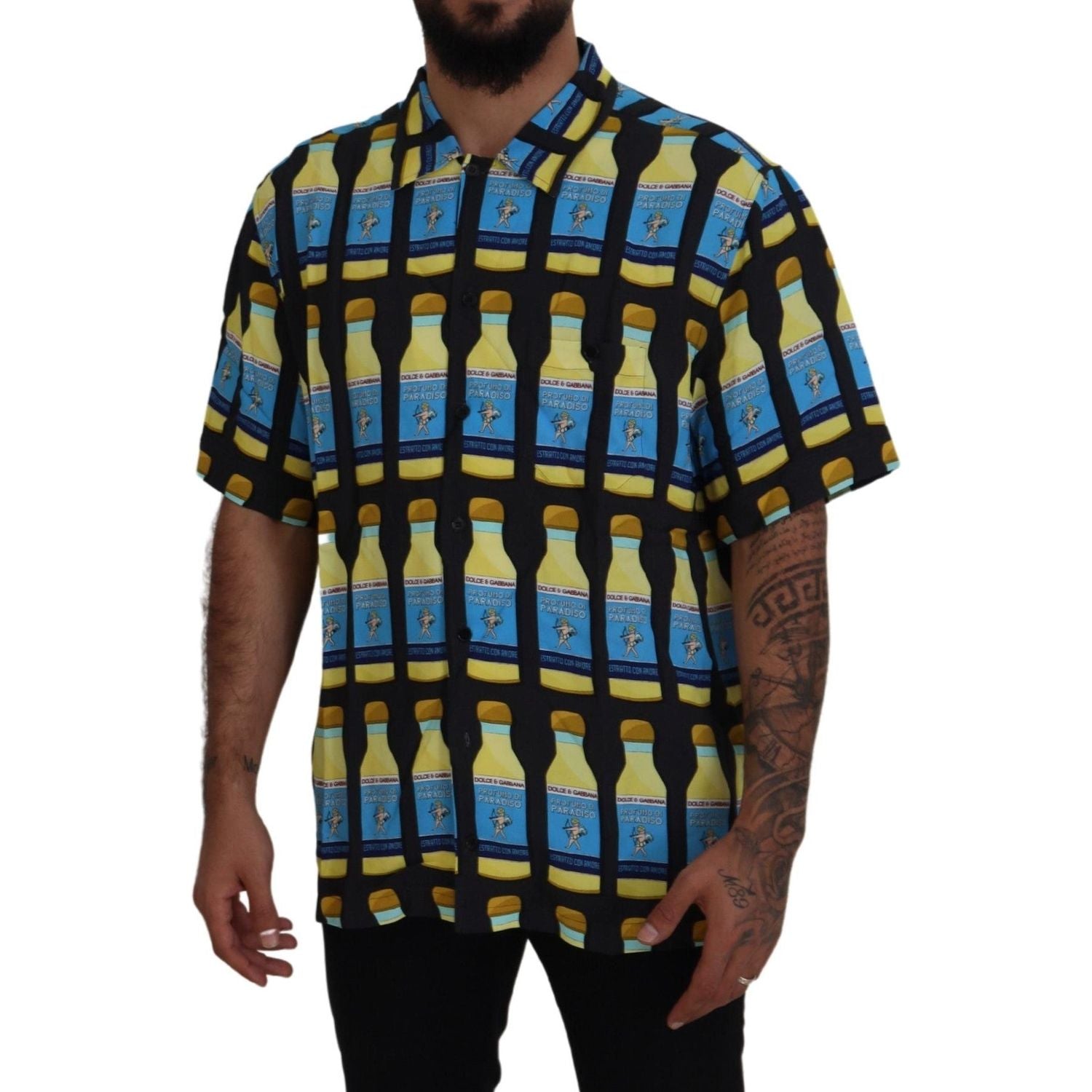 优雅多色印花休闲衬衫