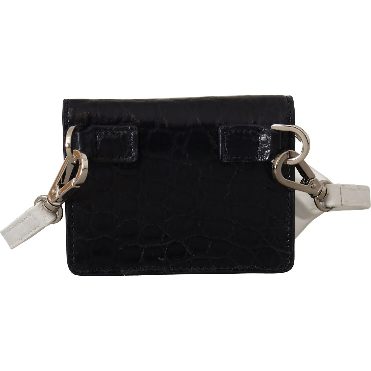 蓝色异国皮革双折钱包（配肩带）