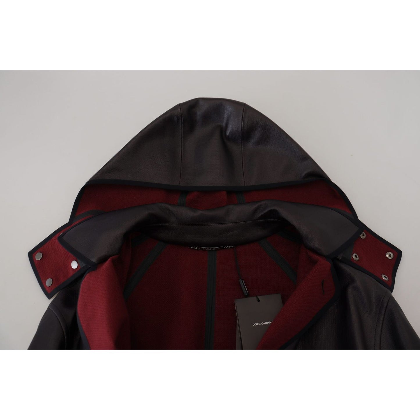 Dolce & Gabbana Black Trench Hooded Parka Cotton Jacket