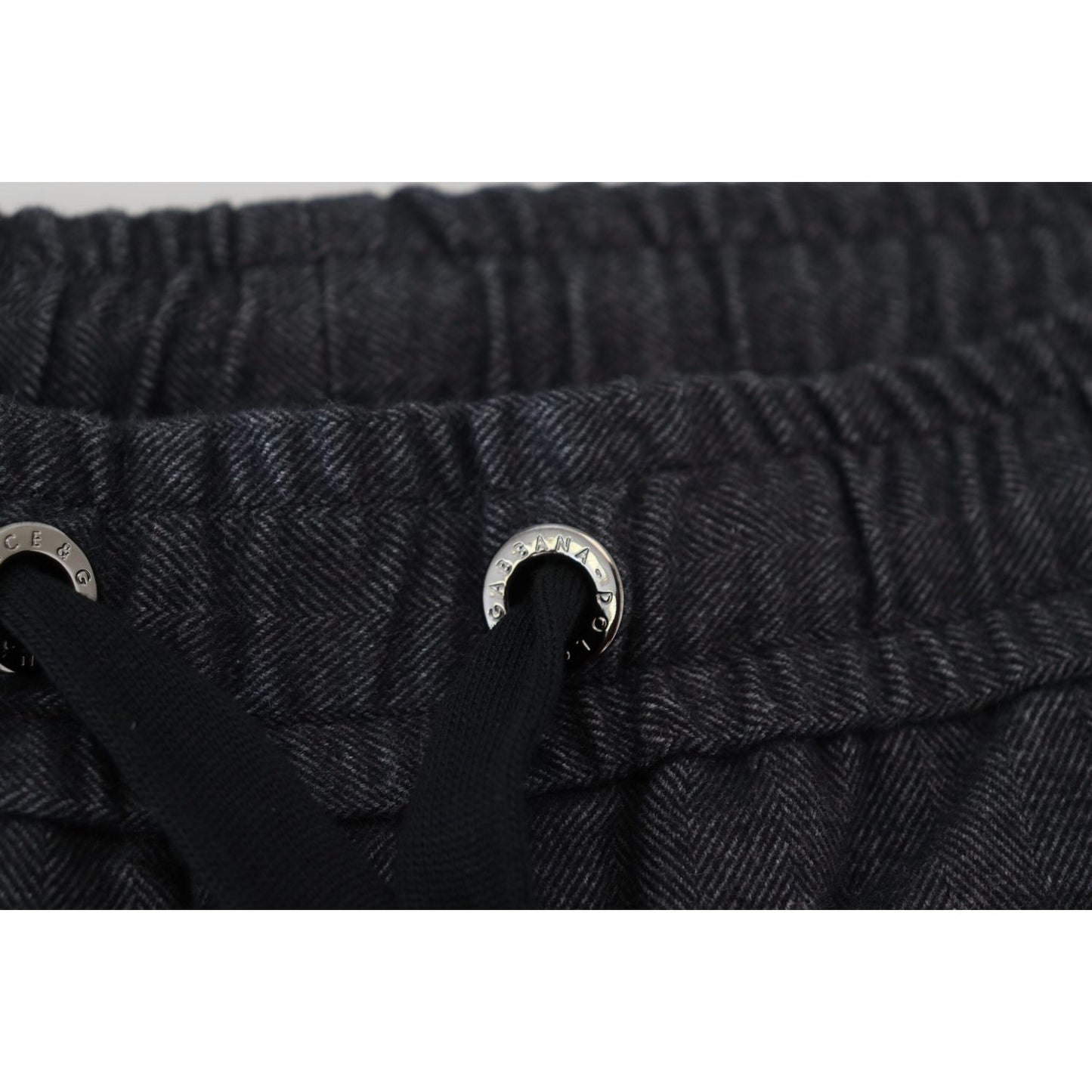 Dolce & Gabbana Grey Cotton Tapered Cotton Pants
