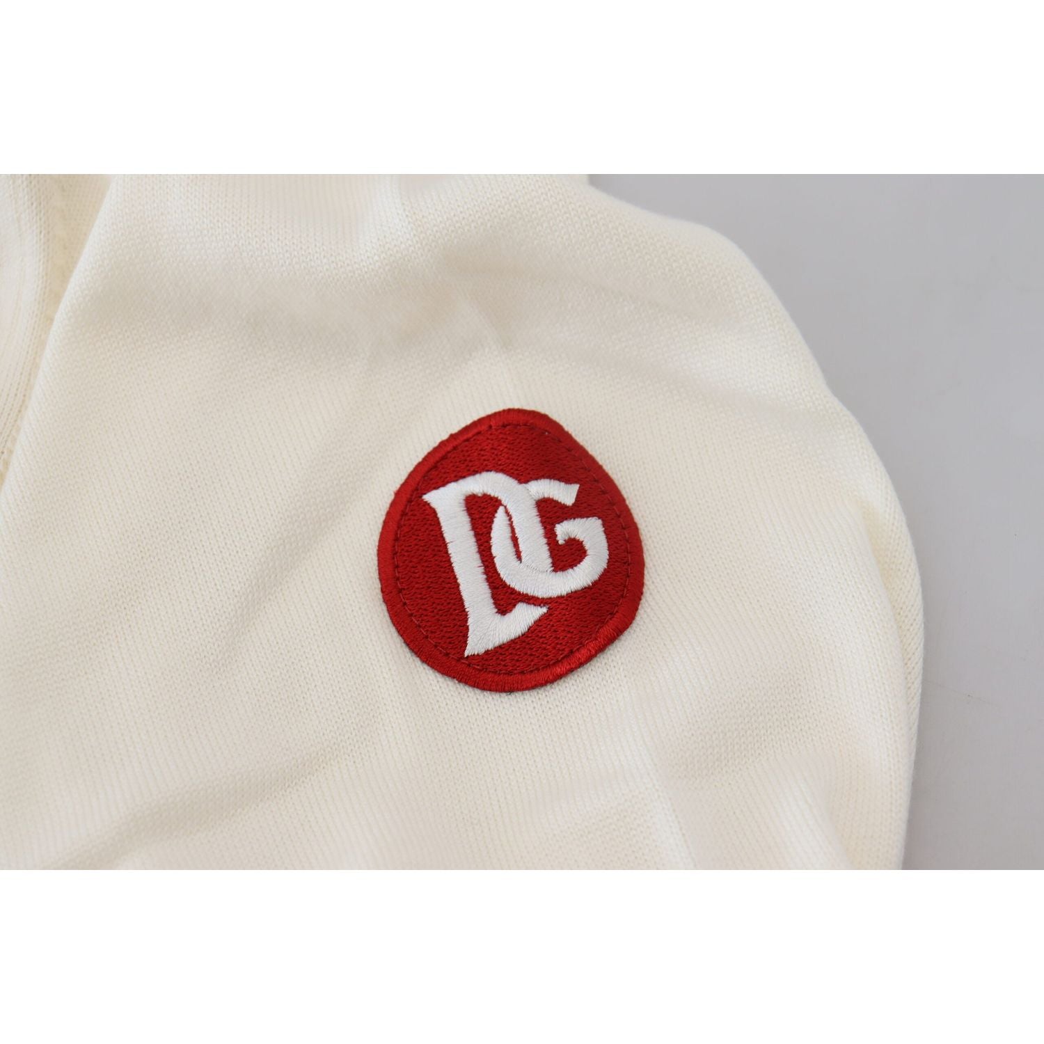 米白色丝棉 V 领毛衣