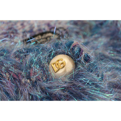 Dolce & Gabbana Multicolor Polyester Fringes Coat Jacket