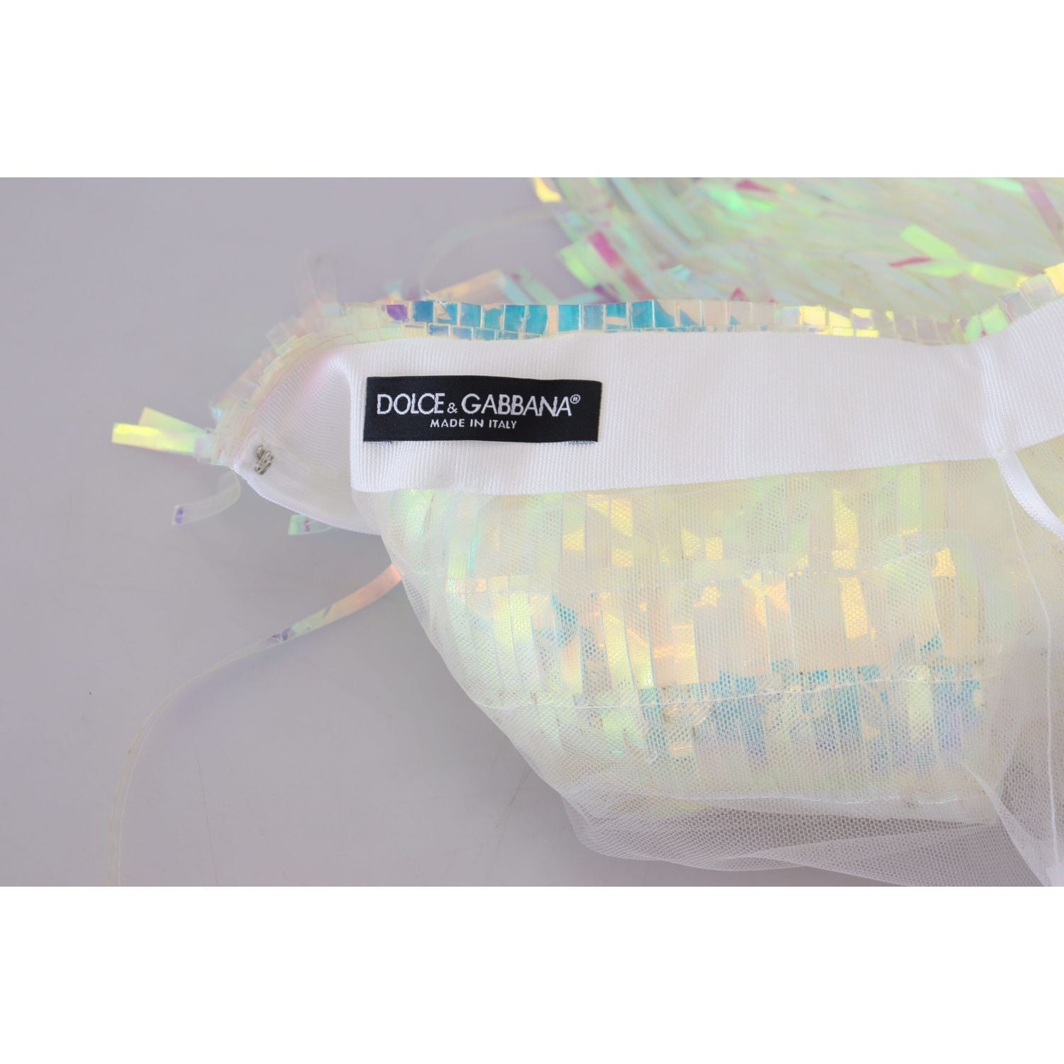 彩虹色流苏迷你半身裙 中腰