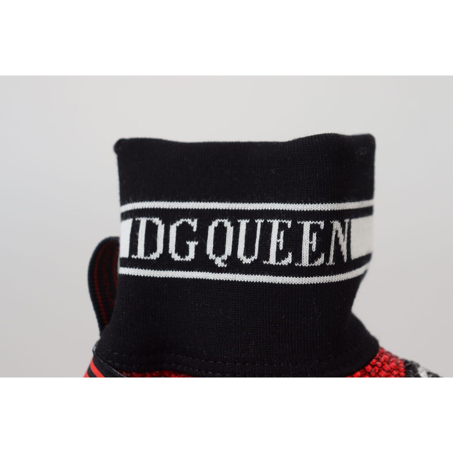 Dolce & Gabbana Red Bling Sorrento Sneakers Socks Shoes