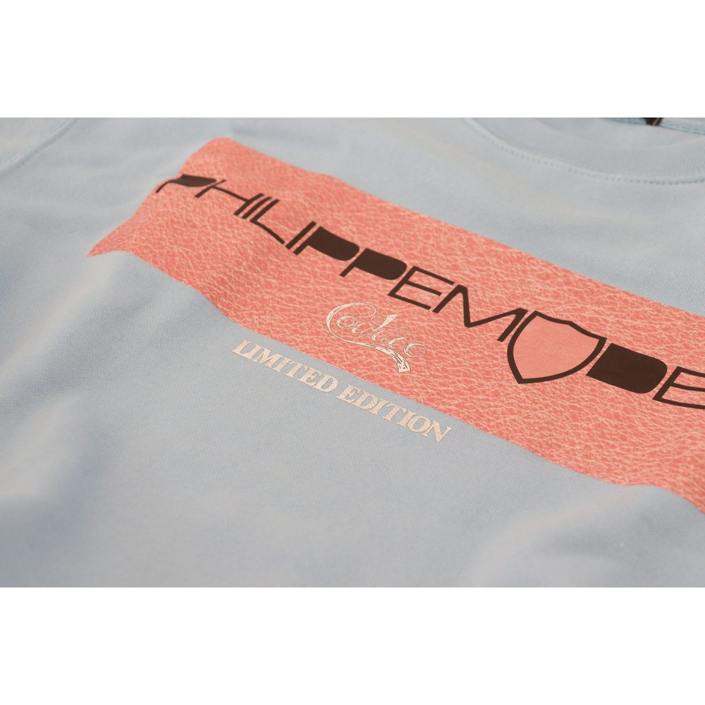 Philippe Model Light Blue Logo Printed Long Sleeves Sweater