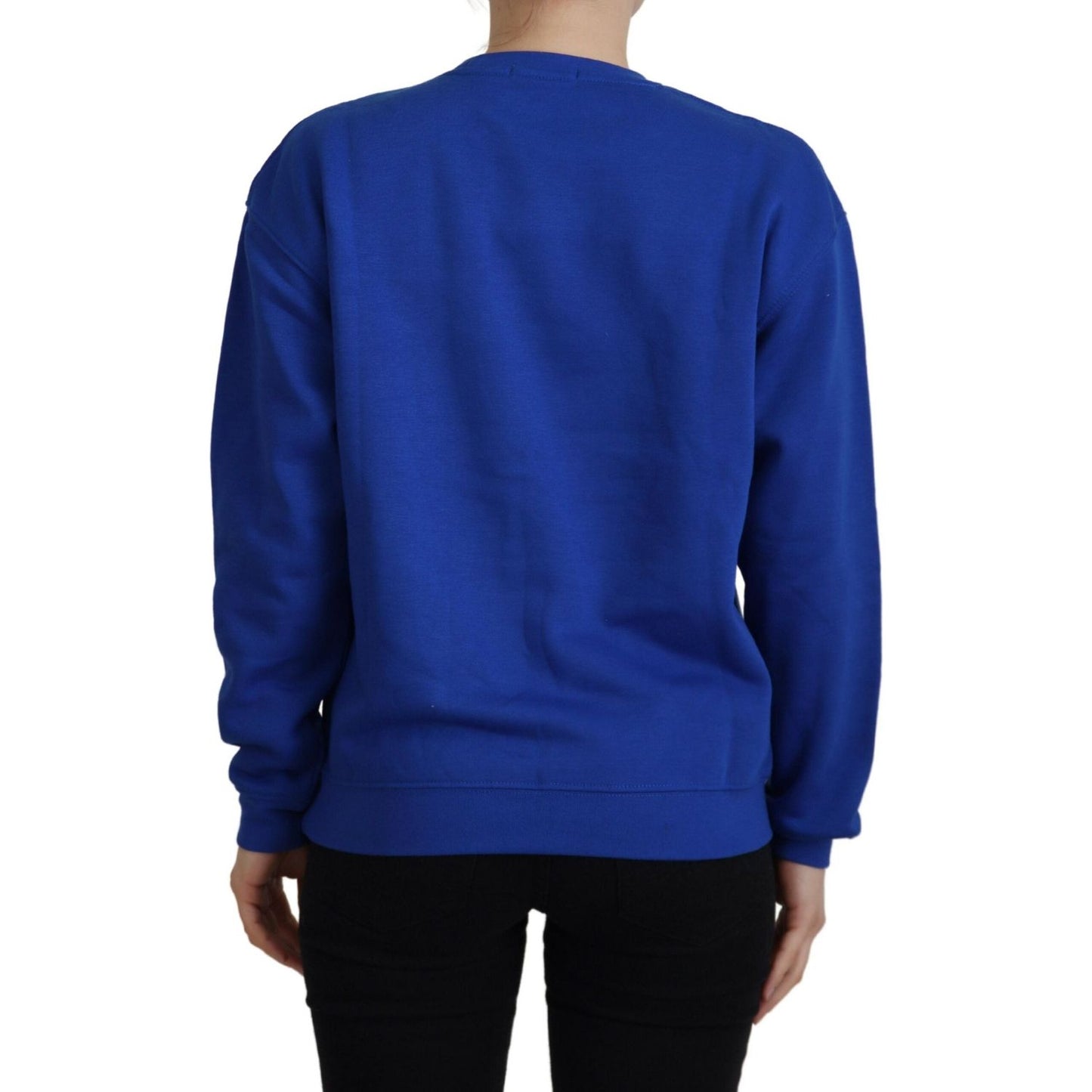Philippe Model Blue Printed Long Sleeves Pullover Sweater