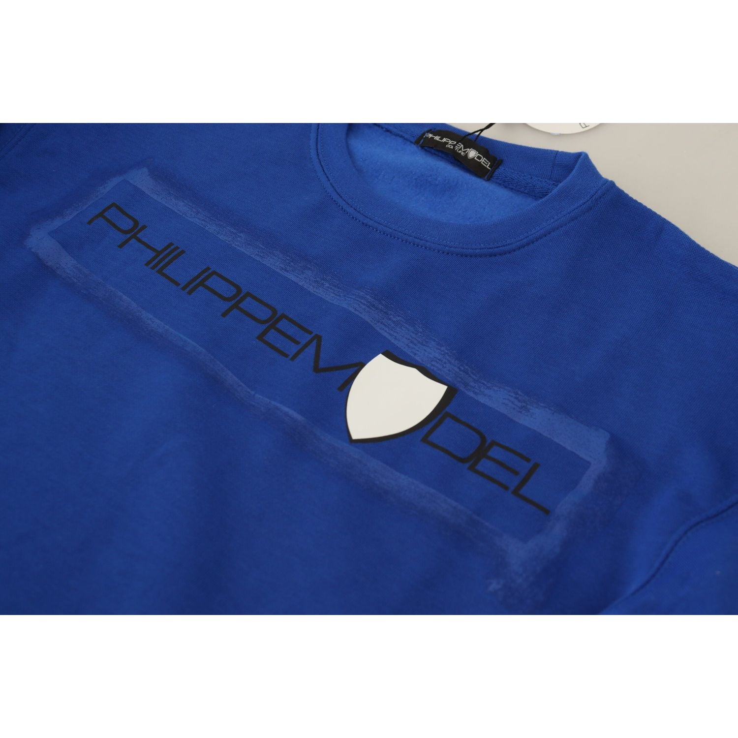 سترة فيليب موديل الأنيقة ذات الأكمام الطويلة المطبوعة باللون الأزرق