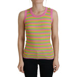 Dolce & Gabbana Multicolor Silk Vest Pullover Tank Top TSH8073- 36