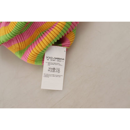 Dolce & Gabbana Multicolor Silk Vest Pullover Tank Top
