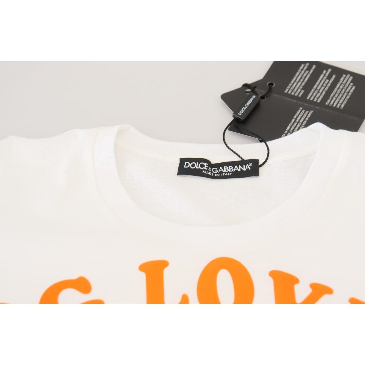 Dolce & Gabbana White Cotton DG Loves SUD T-shirt