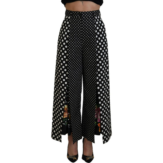 Dolce & Gabbana Multicolor Polka Dots High Waist Pants PAN74592- 38