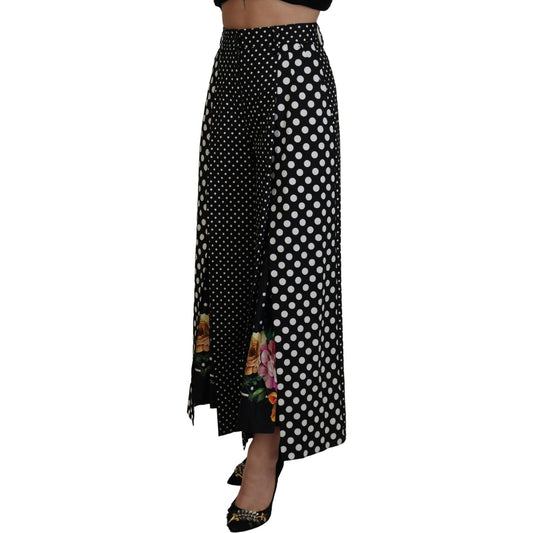 Dolce & Gabbana Multicolor Polka Dots High Waist Pants PAN74592- 38