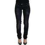 Acht Black Washed Cotton Skinny Women Casual Denim Jeans PAN72667- 40