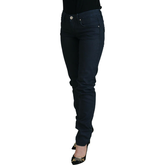 Acht Chic Low Waist Skinny Jeans in Blue Acht Black