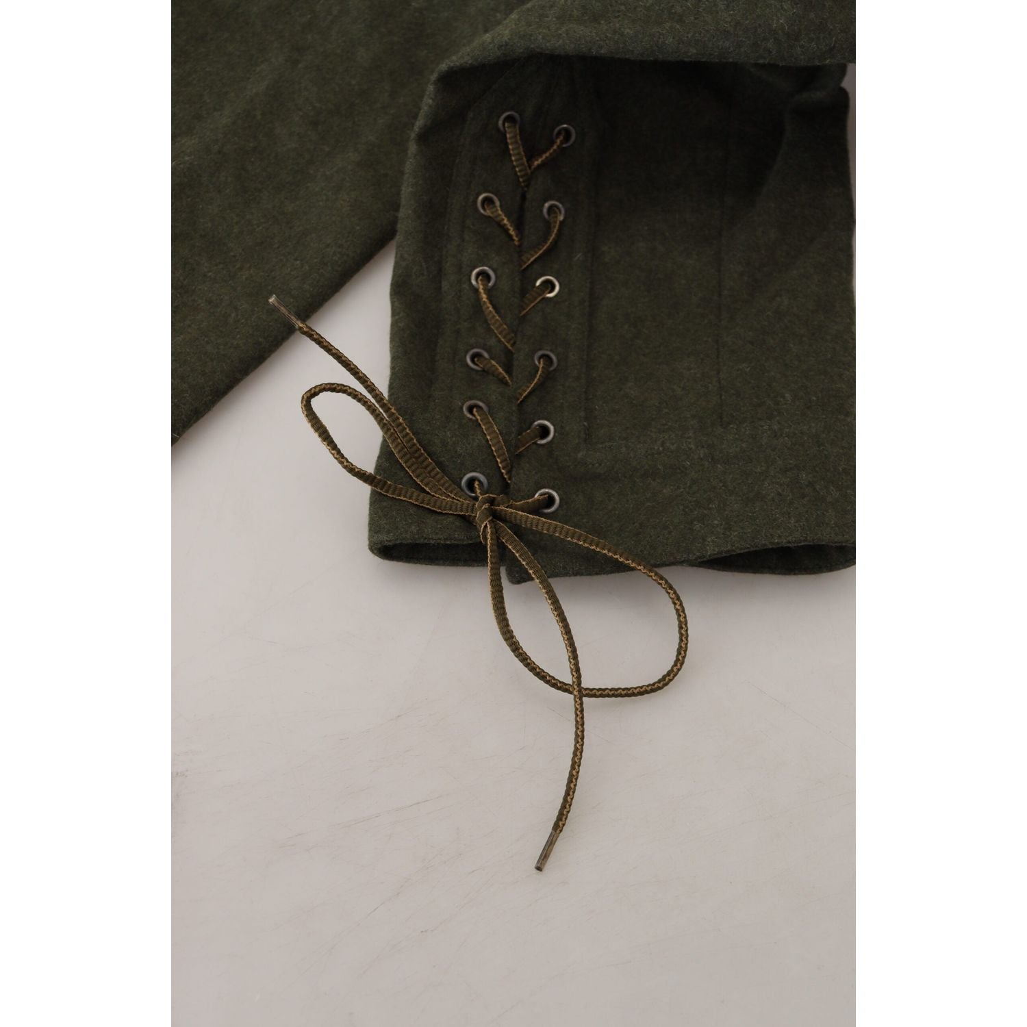 بنطلون Ermanno Scervino الأنيق المصنوع من مزيج الصوف باللون الأخضر