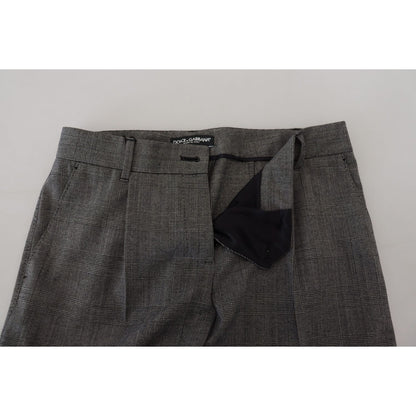 Dolce & Gabbana Gray High Waist Women Wool Pants
