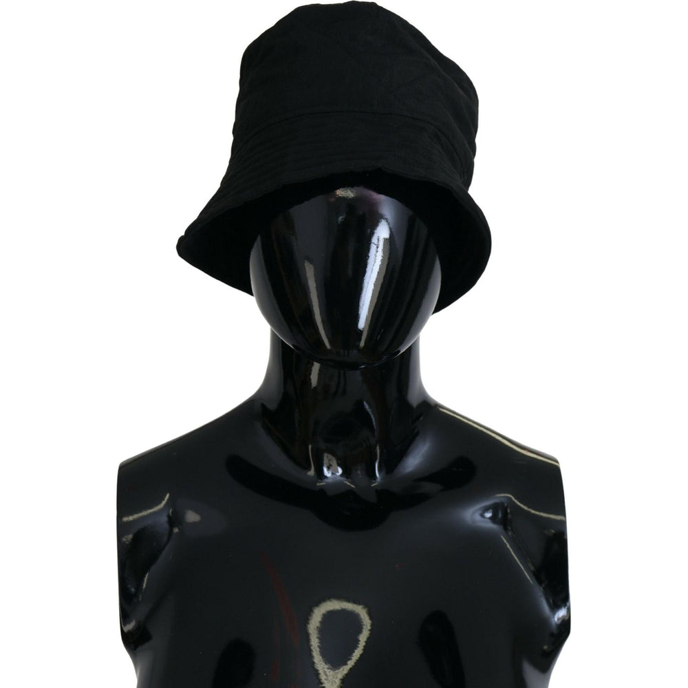 Dolce & Gabbana Black Nylon Women Bucket Cap Hat HAT9456-57