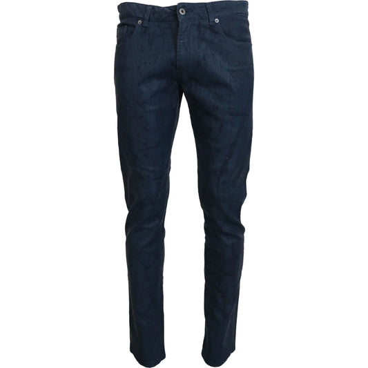 Exte Chic Tapered Blue Denim Jeans Exte Dark Slate Gray