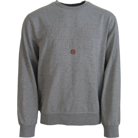 Aeronautica Militare Gray Men Pullover Sweatshirt Sweater