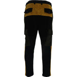 Dolce & Gabbana Black Yellow Cotton Men Pants PAN74610-50