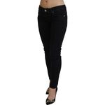 Acht Black Low Waist Slim Fit Cotton Denim Jeans PAN72698-26
