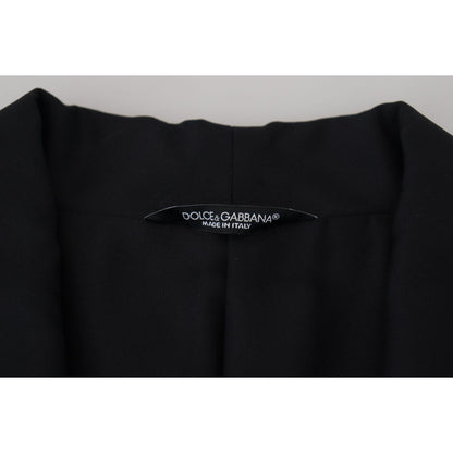 Dolce & Gabbana Black Robe Striped DG Patch Jacket Men Blazer
